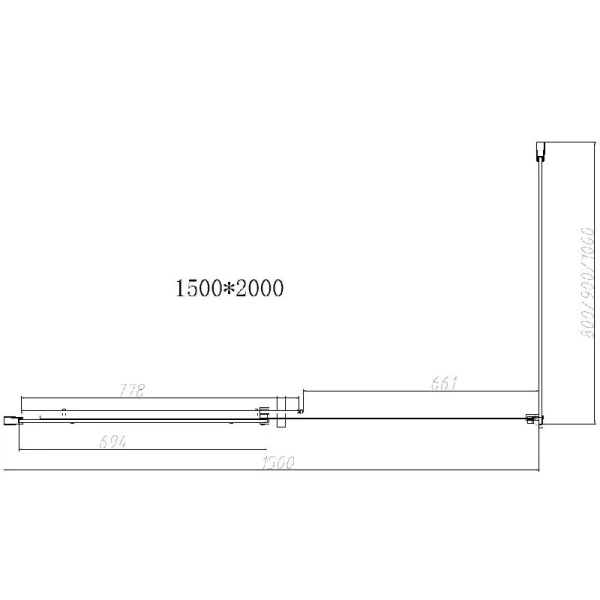 Душевой уголок Vincea Dice VSR-4D8015CL 150х80 см обработка стекла Easy Clean (детальная фотография), современные, hi-tech