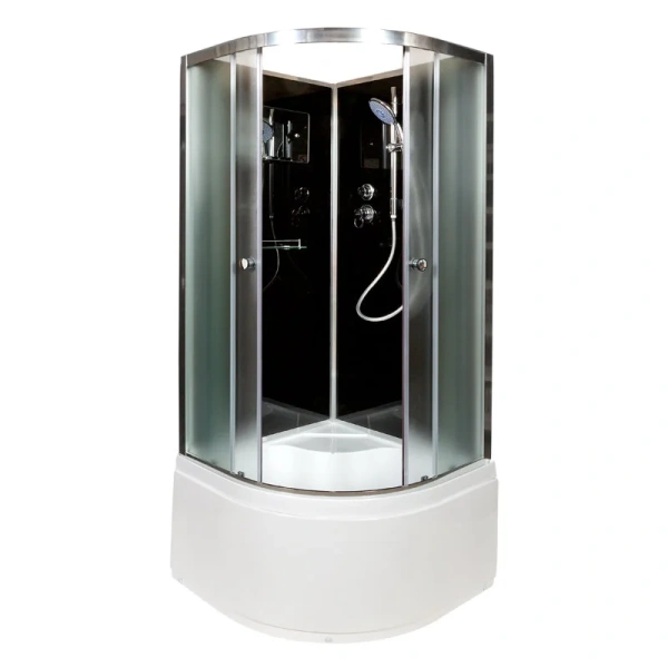 Душевая кабина Deto B 100х100 см без крыши B10BLACK (детальная фотография), 100х100