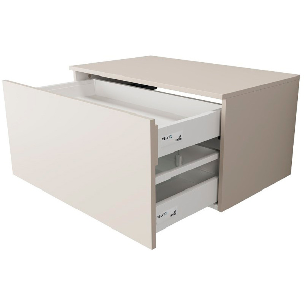 Тумба подвесная Velvex Unit 80 см шелк шампань tpUNI.80.H40.Y.VY-221 (детальная фотография), современные, hi-tech