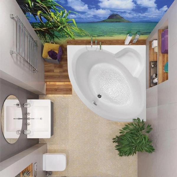 Ванна акриловая Vagnerplast Catalina 146×146 см белая VPBA146CTL3X-04 (детальная фотография), современныe, hi-tech