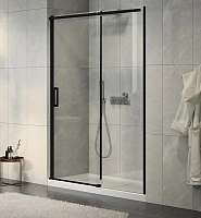 Душевая дверь Jacob Delafon Contra 140 см стекло прозрачное, профиль чёрный