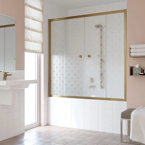 Душевая шторка на ванную стекло флёр-де-лис Vegas-glass Z2V 180 R05 - фото 41