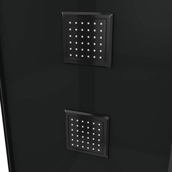 Душевая кабина Grossman 80x100 см черная GR222 (детальная фотография), стеклянные, прозрачные