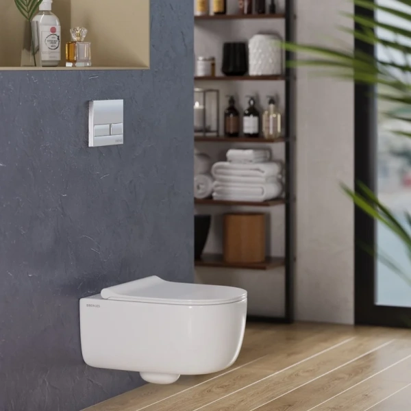 Унитаз с инсталляцией BERGES Ego кнопка L3 043203 (детальная фотография) index_2