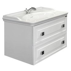 Тумба с раковиной подвесная Comforty Феррара 80 см с ящиком