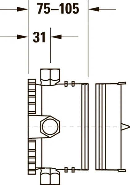 Внутренняя часть смесителя Duravit латунь GK0900001000 (детальная фотография), в наличии