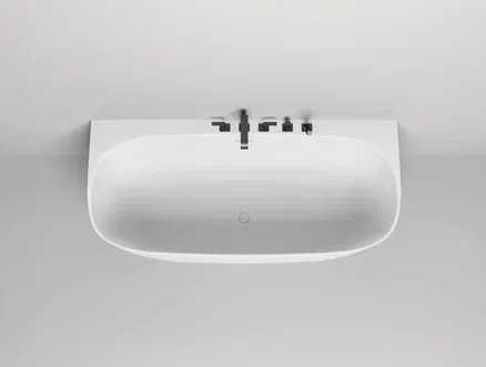 Ванна из искусственного камня Salini Sofia Wall 180x85 см белая глянцевая 102513G (детальная фотография)