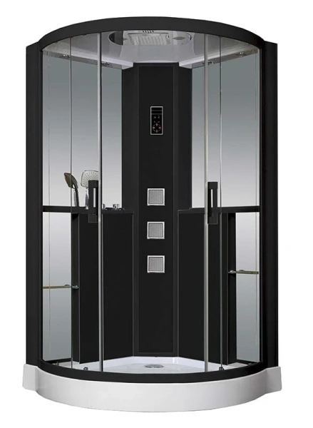 Душевая кабина Grossman 120x120 см профиль черный GR242 (детальная фотография)