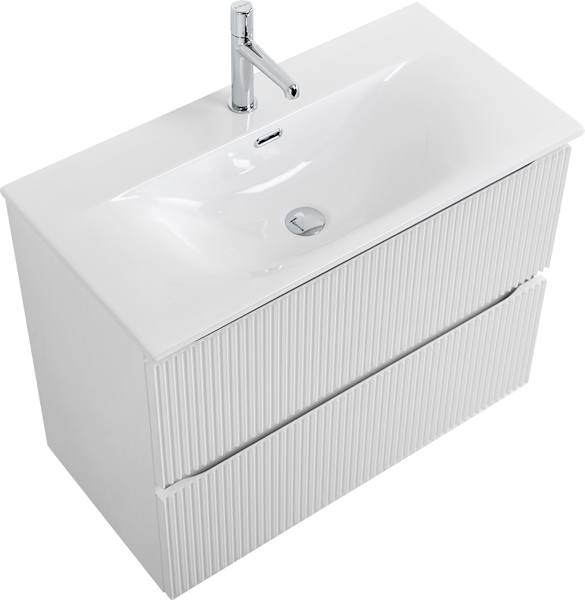 Тумба под раковину подвесная BelBagno Uno-Mini 70 см Bianco Opaco UNO-MINI-700-2C-SO-BO (детальная фотография), подвесная, пристенная