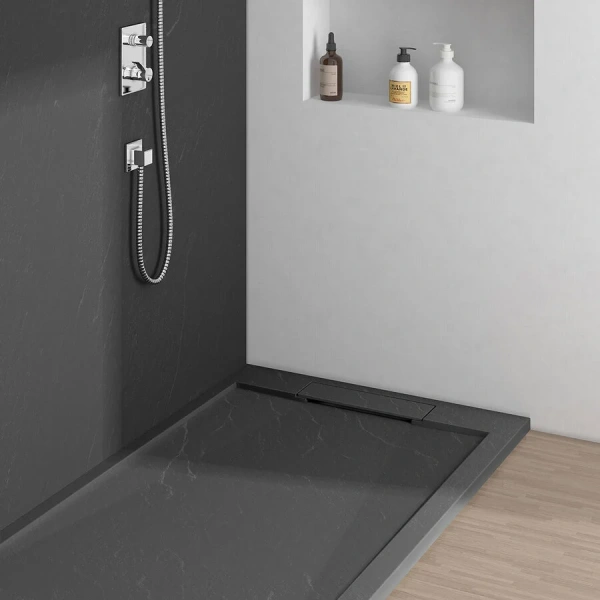 Душевой поддон Vincea 120х90 см антрацит VST-4SRL9012A (детальная фотография), прямоугольные