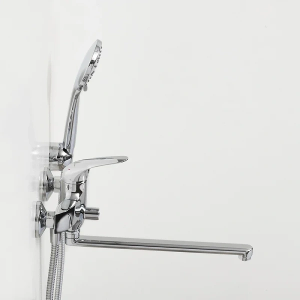 Смеситель для ванны WasserKRAFT Rossel с длинным изливом 2802L (детальная фотография), с 2 монтажными отверстиями