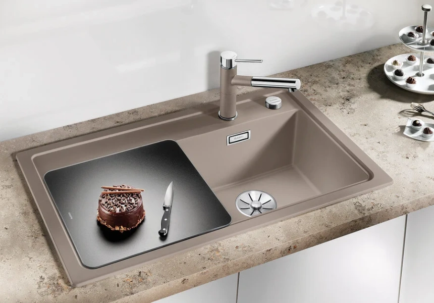 Мойка для кухни, чаша слева, цвет кофе, Blanco Zenar 45 S 523838 (детальная фотография) index_1