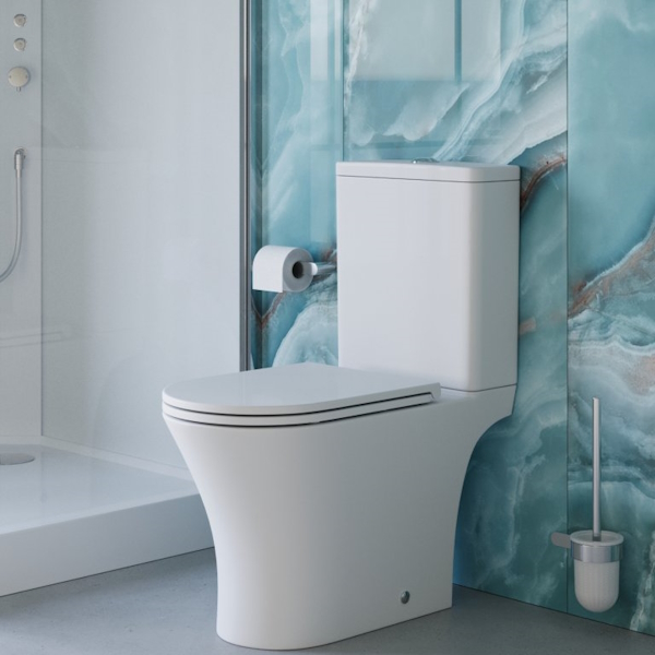 Унитаз компакт BelBagno Acqua-Tor с сиденьем (детальная фотография), с горизонтальным, прямым выпуском, с прямым выпуском