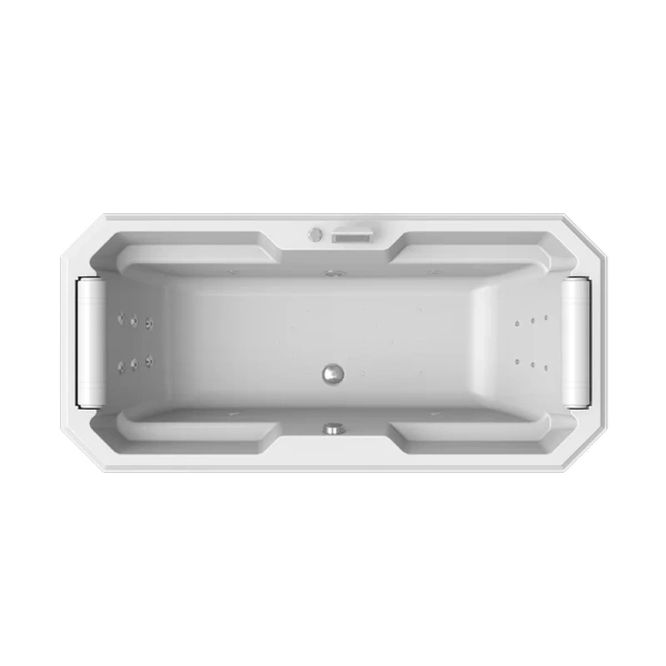 Акриловая ванна Fra Grande Фернандо 4-01-2-0-1-422, 190 x 90 см, рама-подставка на декоративных ножках, комплект панелей, подголовник - 2 шт., белая/хром (детальная фотография)