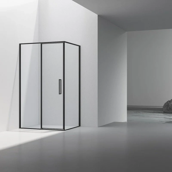 Душевой уголок Vincea Slim 120x90 см черный стекло прозрачное VSR-4SLP9012CLB (детальная фотография)