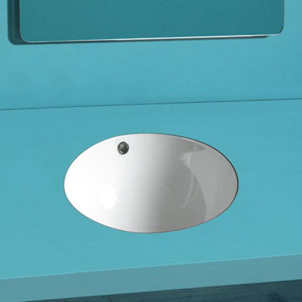 Раковина встраиваемая, цвет белый, Simas Lavabi d’arredo Blanco S 54 BI (детальная фотография), встраиваемые (в столешницу)