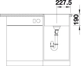 Мойка для кухни, цвет кофе, Blanco Dalago 45-F 517171 (детальная фотография), 45 см