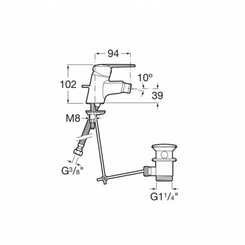 Схема (детальная фотография), для биде