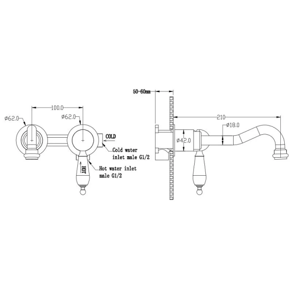 Смеситель для раковины Boheme Tradizionale Nero хром ручка Swarowski черная 267-BSW (детальная фотография), для раковины