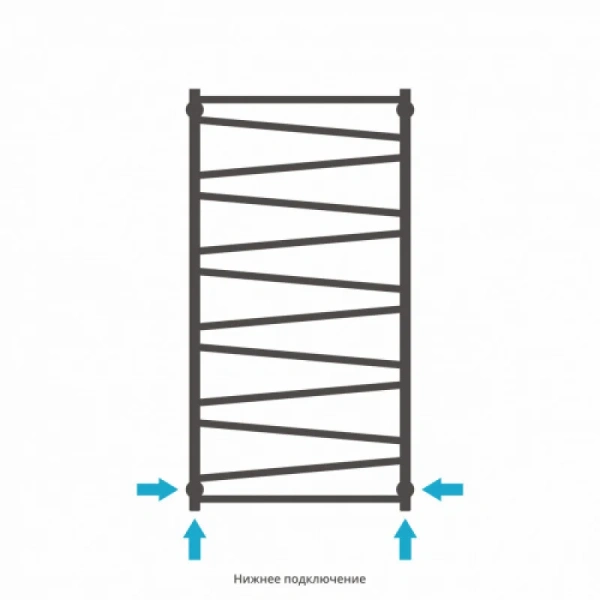 Полотенцесушитель водяной Сунержа Сирокко 50х120 см золотой шелк 32-0253-1250 (детальная фотография), лесенка, вертикальные