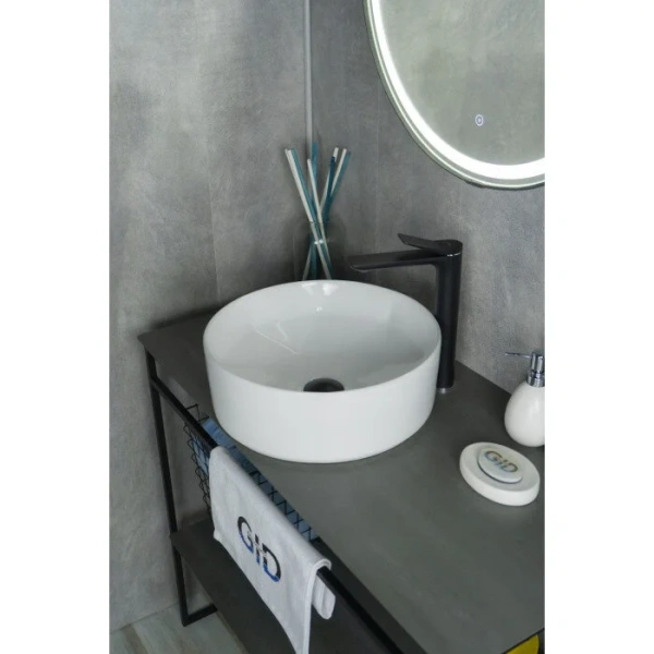 Раковина GID Esfera N9425 40 см круглая 51144 (детальная фотография), накладные (на столешницу)