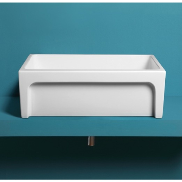 Мойка для кухни Simas Lavabi d’arredo 75 см белая Q500 BI (детальная фотография), белые