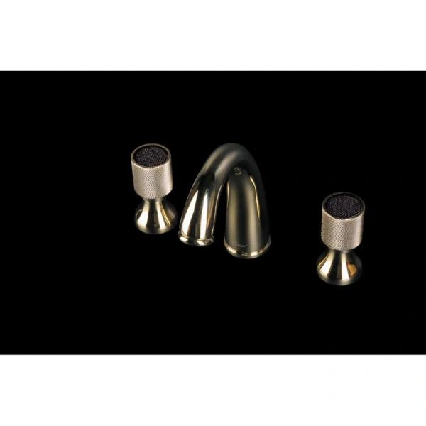Смеситель для раковины Boheme Royal Cristal золото/черный 297-Royal/CRST-black (детальная фотография)