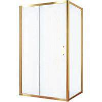 Душевой уголок профиль золотой стекло прозрачное Vegas-glass