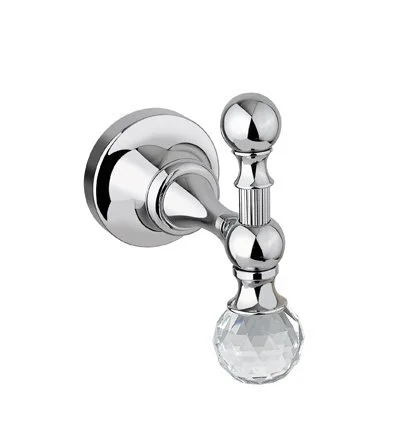 Крючок для ванной Cezares Olimp хром, фурнитура Swarovski OLIMP-HK-01-Sw (детальная фотография), классические, ретро, с кристаллами swarovski