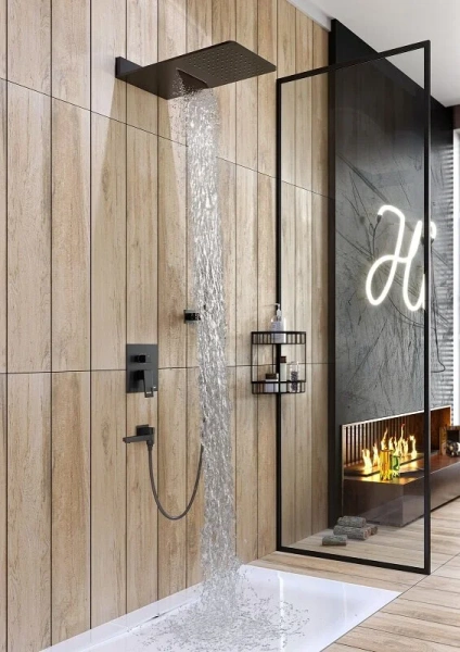 Душевой комплект Timo Briana черный SX-7119/03SM (детальная фотография), современные, hi-tech