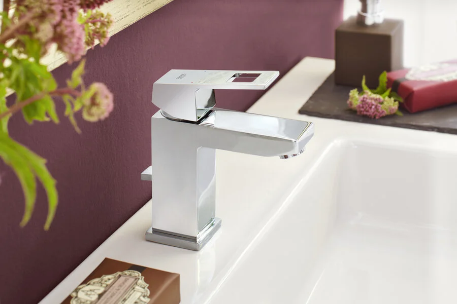 Смеситель для раковины, хром EcoJoy , Grohe Eurocube 2312700E (детальная фотография), на раковину