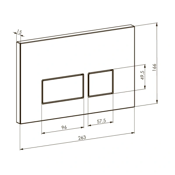 Клавиша смыва Boheme белая 664-W (детальная фотография), в наличии