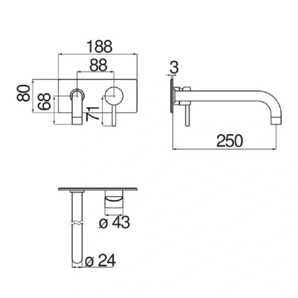Смеситель для раковины Nobili Live LV00198/2 однорычажный (детальная фотография), для раковины