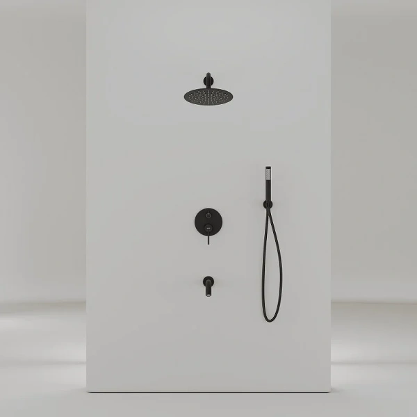 Душевой комплект Sancos Select черный матовый SC3004MB (детальная фотография), черные