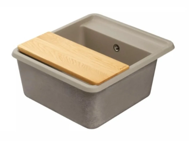 Мойка для кухни Акватон Беллис 57 см серый шелк 1A724932BS250 (детальная фотография), нет в наличии