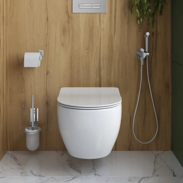 Унитаз подвесной Cezares Comfort без крышки CZR-191-TH/BS (детальная фотография), современные, hi-tech, круглые