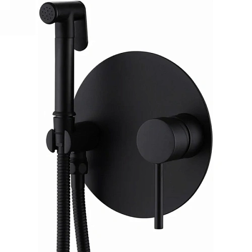 Гигиенический душ со смесителем Abber Emotion черный матовый - фото 2