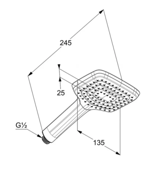 Лейка для душа Kludi Freshline хром 6450005-00 (детальная фотография), душевые лейки