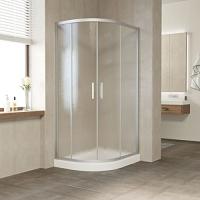 Душевой уголок профиль матовый хром стекло шиншилла Vegas-glass