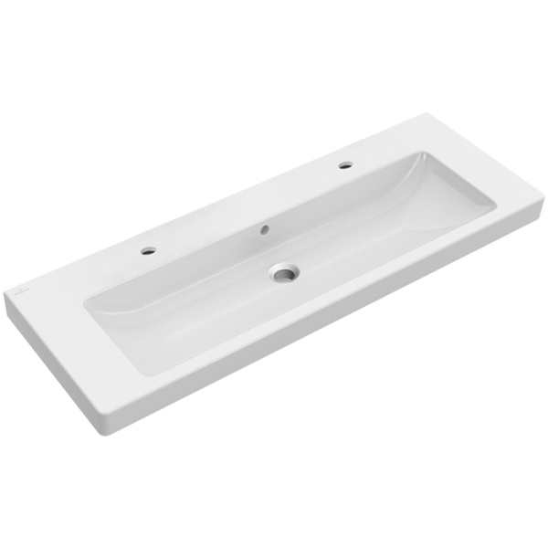 Раковина Villeroy & Boch Subway 2.0 130 см альпийский белый 7176D201 (детальная фотография), современные, hi-tech