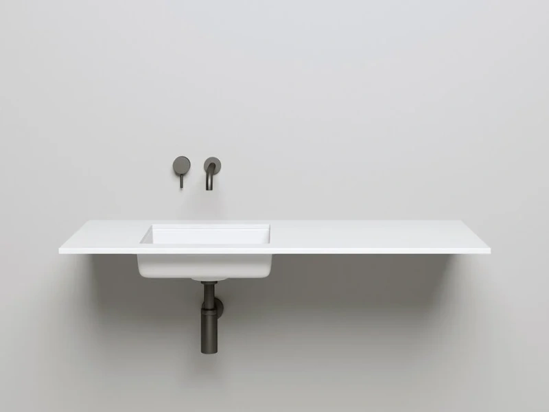 Раковина Salini Marea 07 42 см в цвете по RAL 1802207MF (детальная фотография), черные, другие