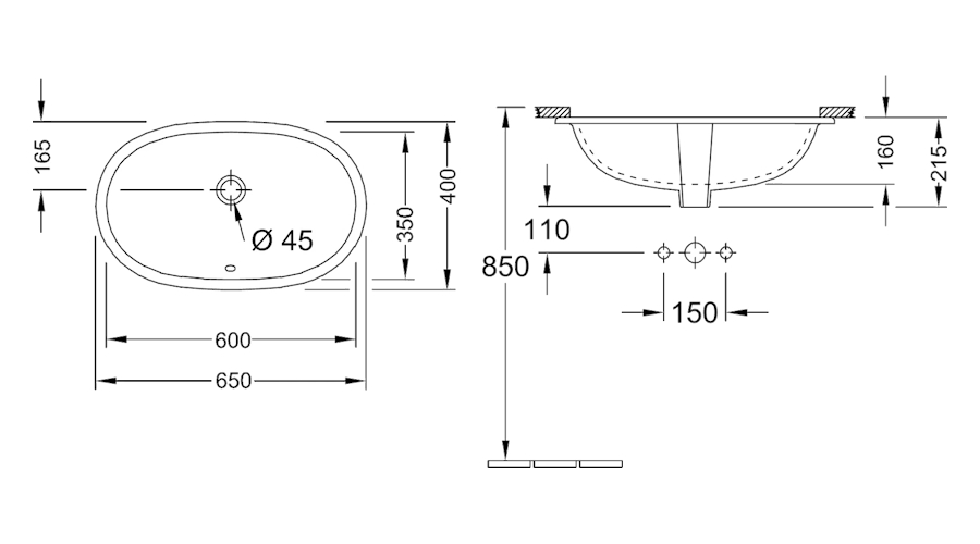 Схема (детальная фотография), встраиваемые (в столешницу), пристенные