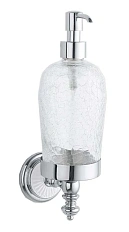 Дозатор для мыла Boheme Vogue хром/белый