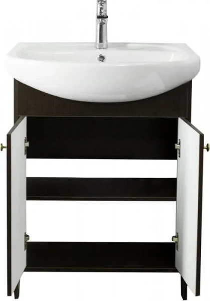 Тумба с раковиной напольная Style Line Кантри ЛС-00002284 65 см с дверцами (детальная фотография), напольная, пристенная