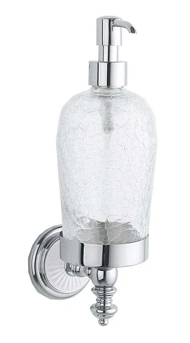 Дозатор для мыла Boheme Vogue хром/белый - фото 1