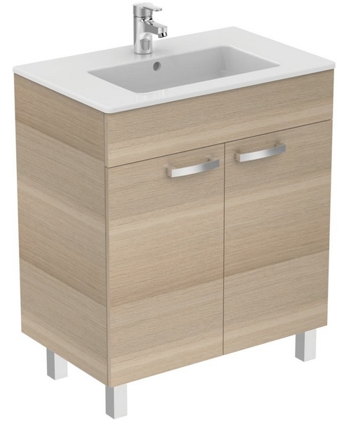 Тумба под раковину напольная Ideal Standard Tempo 70 см дуб E0536OS (детальная фотография), напольная, пристенная