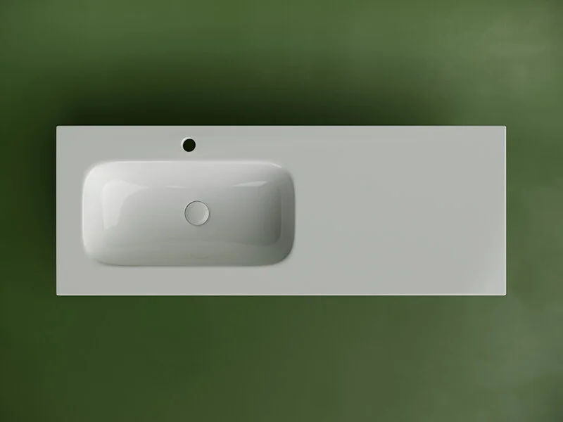 Раковина Ceramica Nova Grace 121 см левая CN7020 (детальная фотография), белые