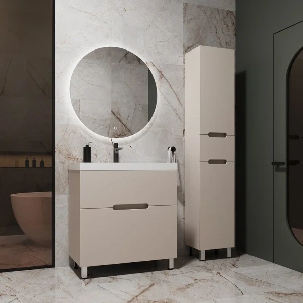 Тумба под раковину напольная Style Line Матис 70 см крем ЛС-00002434 (детальная фотография), современная, hi-tech