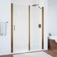 Душевая дверь профиль бронза стекло прозрачное Vegas-glass