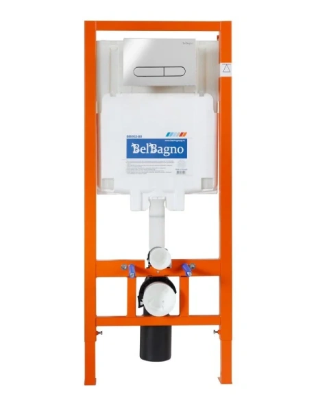 Унитаз с инсталляцией BelBagno кнопка хром CZR-6601-TH-TOR/CZR2316SC/BB002-80/BB005-PR-CHROME (детальная фотография), с инсталляцией index_1